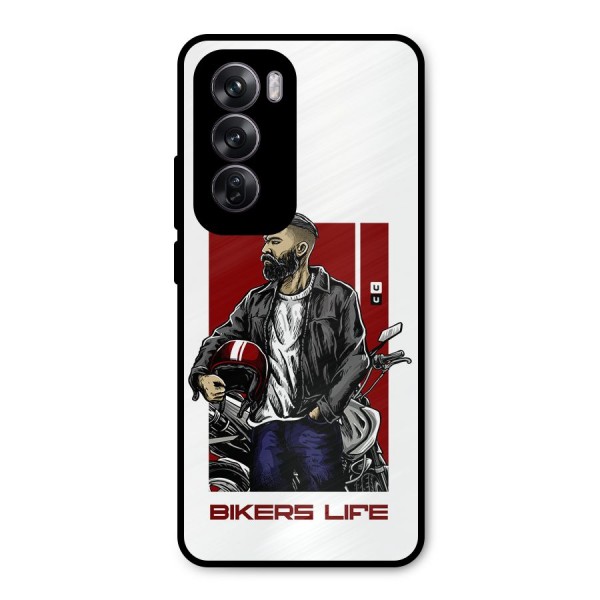 Biker Life Metal Back Case for Oppo Reno12 Pro