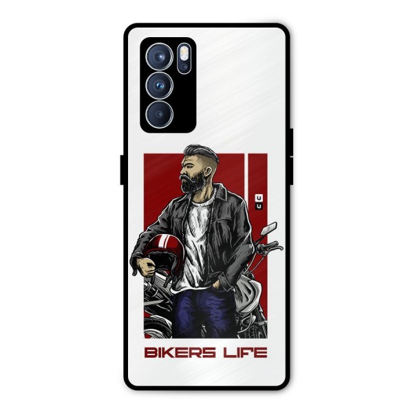 Biker Life Metal Back Case for Oppo Reno6 Pro 5G