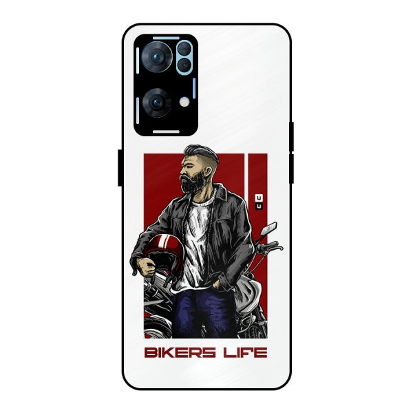 Biker Life Metal Back Case for Oppo Reno7 Pro 5G