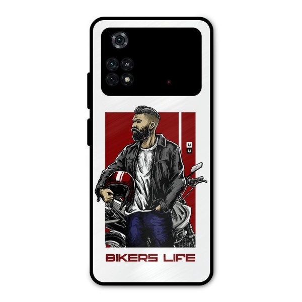 Biker Life Metal Back Case for Poco M4 Pro 4G