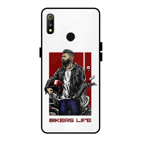 Biker Life Metal Back Case for Realme 3