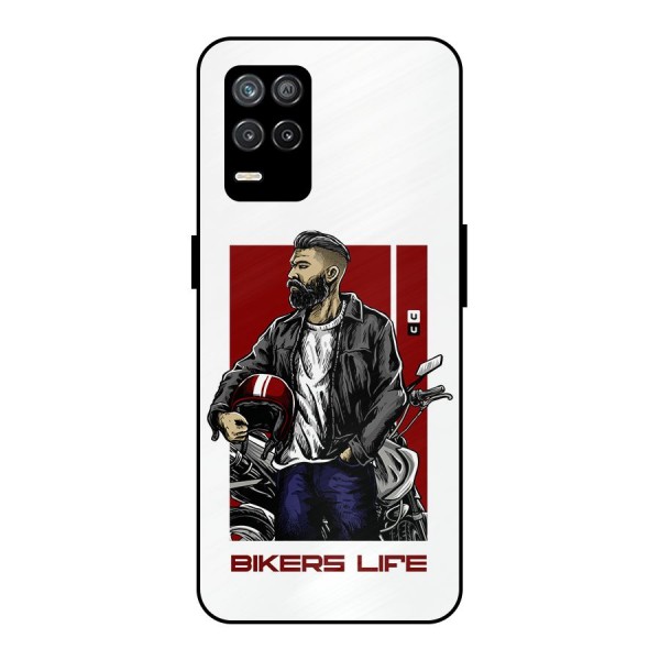 Biker Life Metal Back Case for Realme 8s 5G