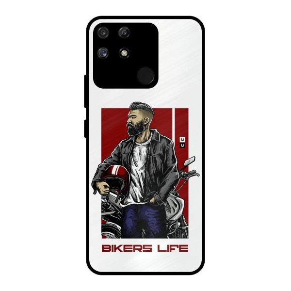 Biker Life Metal Back Case for Realme Narzo 50A