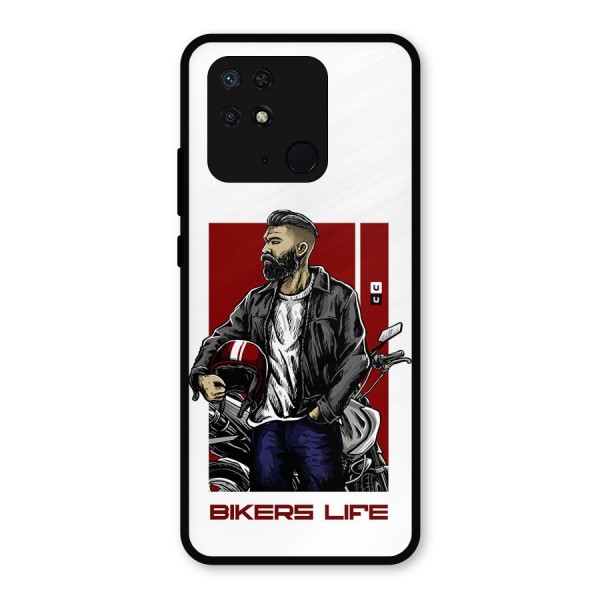 Biker Life Metal Back Case for Redmi 10