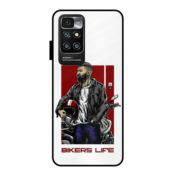 Biker Life Metal Back Case for Redmi 10 Prime