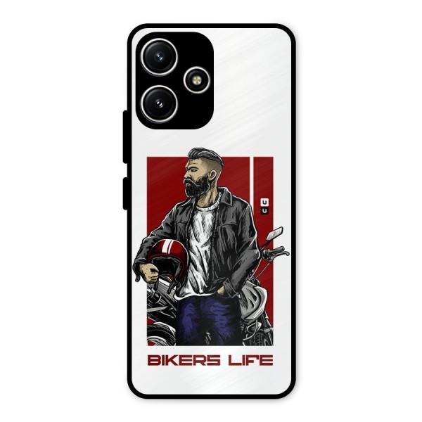 Biker Life Metal Back Case for Redmi 12 5G