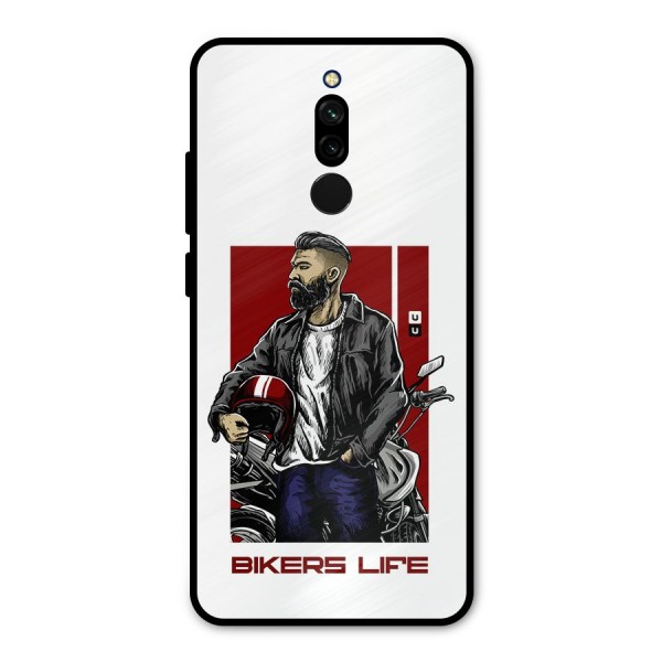 Biker Life Metal Back Case for Redmi 8