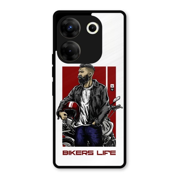 Biker Life Metal Back Case for Tecno Camon 20