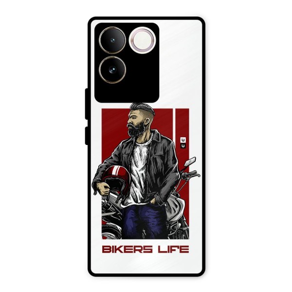 Biker Life Metal Back Case for Vivo T2 Pro