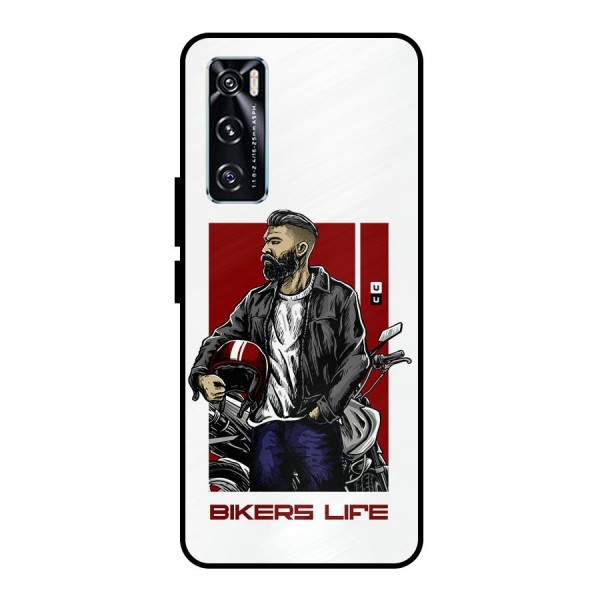 Biker Life Metal Back Case for Vivo V20 SE