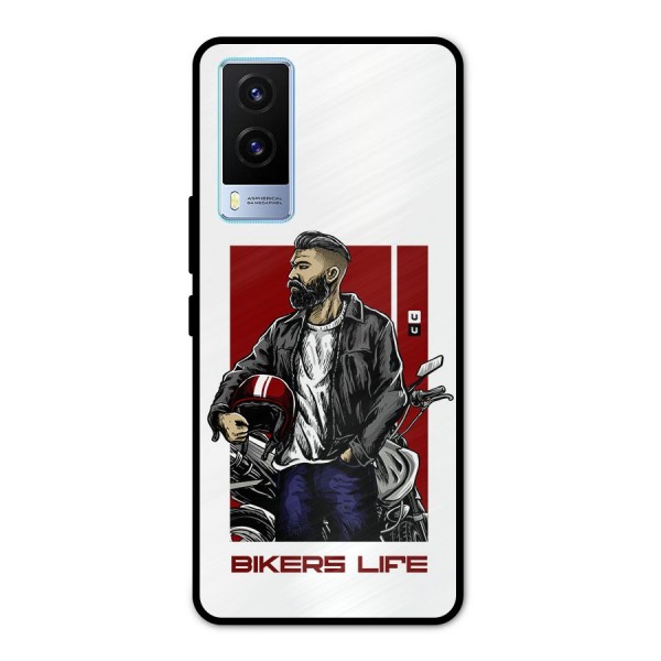 Biker Life Metal Back Case for Vivo V21e 5G