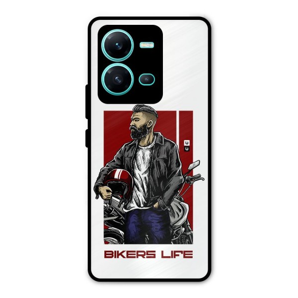 Biker Life Metal Back Case for Vivo V25