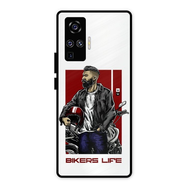 Biker Life Metal Back Case for Vivo X50 Pro