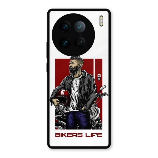 Biker Life Metal Back Case for Vivo X90 Pro