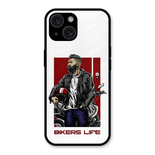 Biker Life Metal Back Case for iPhone 15