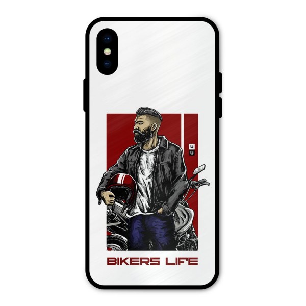 Biker Life Metal Back Case for iPhone X