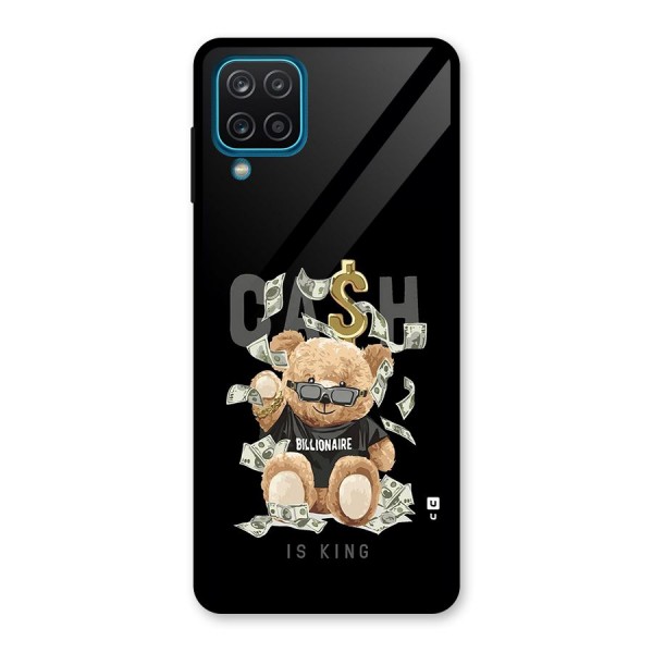 Billionaire Teddy Glass Back Case for Galaxy A12