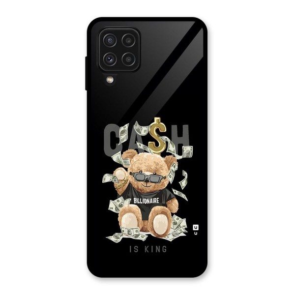 Billionaire Teddy Glass Back Case for Galaxy A22 4G