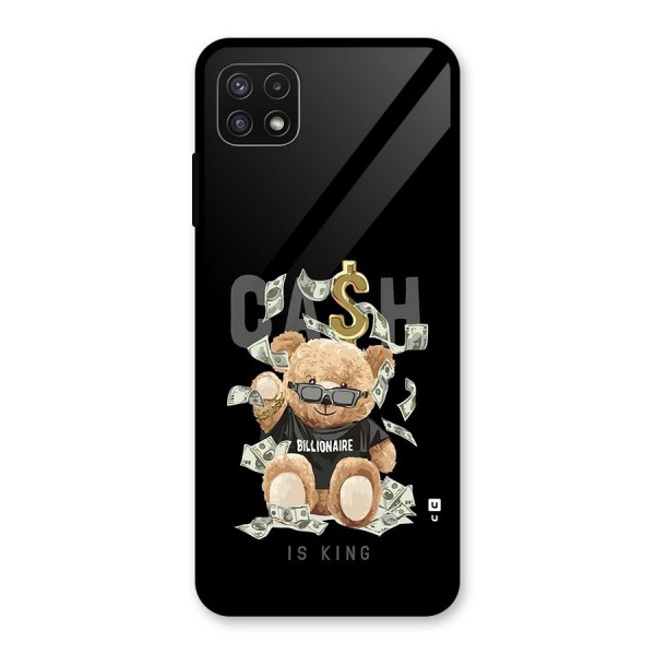 Billionaire Teddy Glass Back Case for Galaxy A22 5G