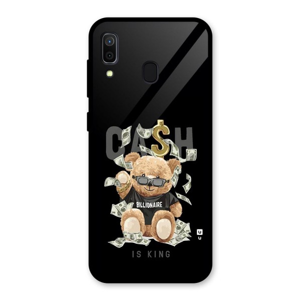 Billionaire Teddy Glass Back Case for Galaxy A30