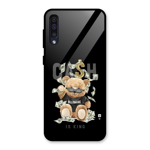 Billionaire Teddy Glass Back Case for Galaxy A30s