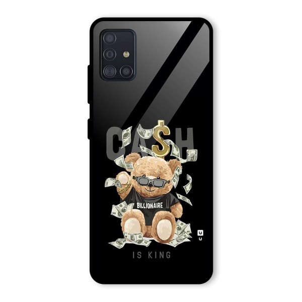 Billionaire Teddy Glass Back Case for Galaxy A51