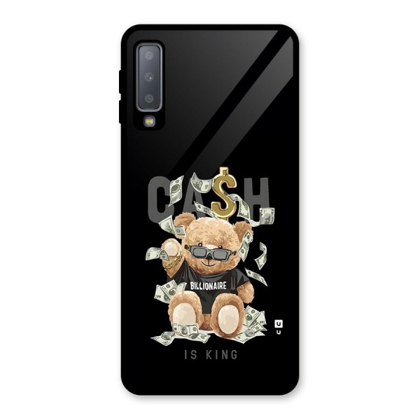 Billionaire Teddy Glass Back Case for Galaxy A7 (2018)