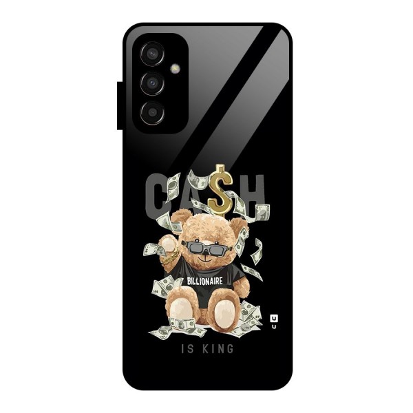 Billionaire Teddy Glass Back Case for Galaxy F13