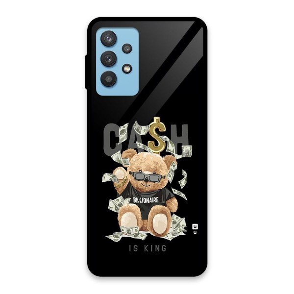 Billionaire Teddy Glass Back Case for Galaxy M32 5G