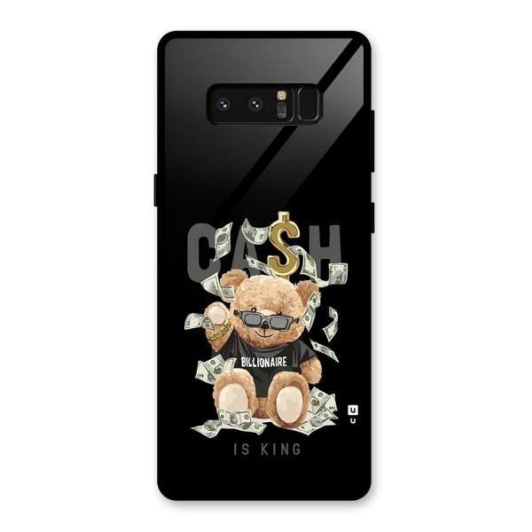 Billionaire Teddy Glass Back Case for Galaxy Note 8