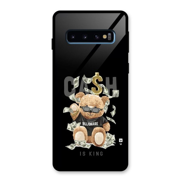 Billionaire Teddy Glass Back Case for Galaxy S10