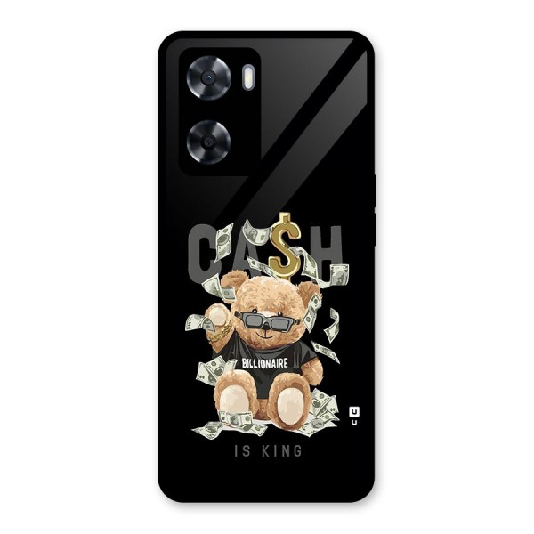 Billionaire Teddy Glass Back Case for Oppo A57 2022