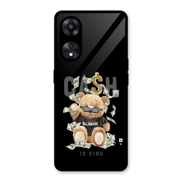 Billionaire Teddy Glass Back Case for Oppo A78