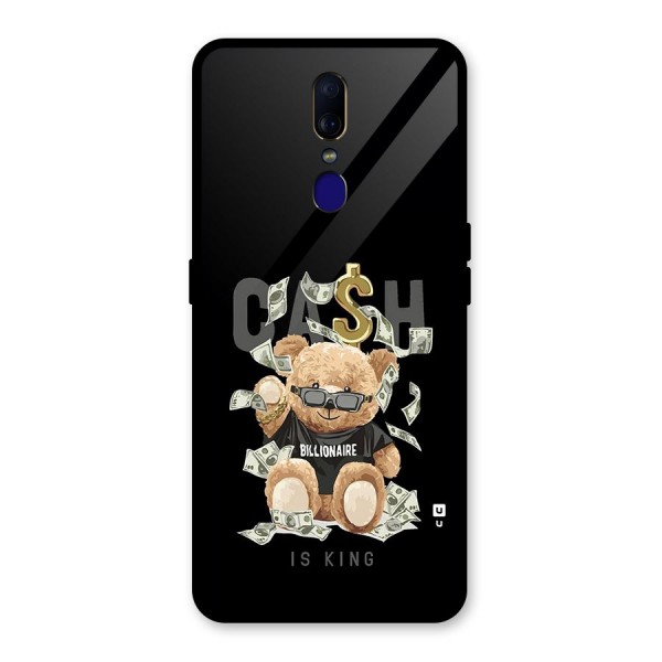 Billionaire Teddy Glass Back Case for Oppo F11