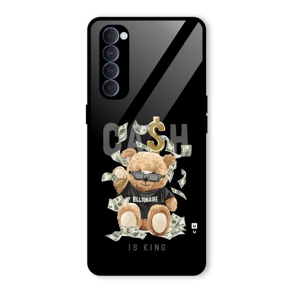 Billionaire Teddy Glass Back Case for Oppo Reno4 Pro