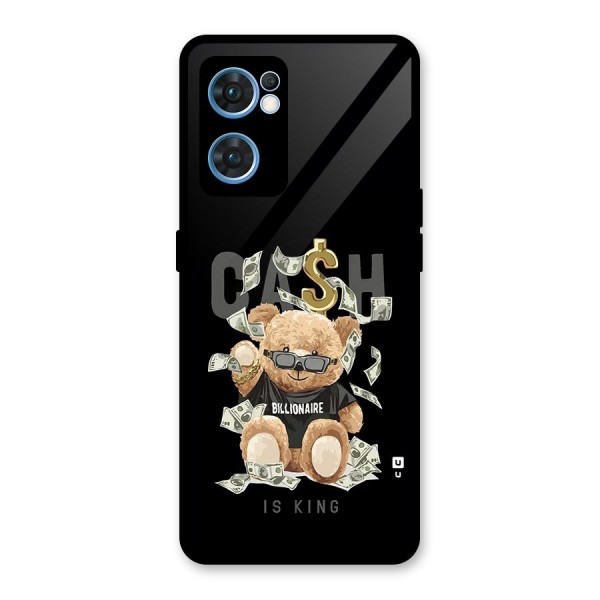 Billionaire Teddy Glass Back Case for Oppo Reno7 5G