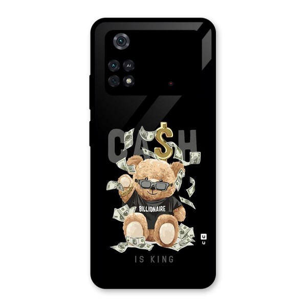 Billionaire Teddy Glass Back Case for Poco M4 Pro 4G