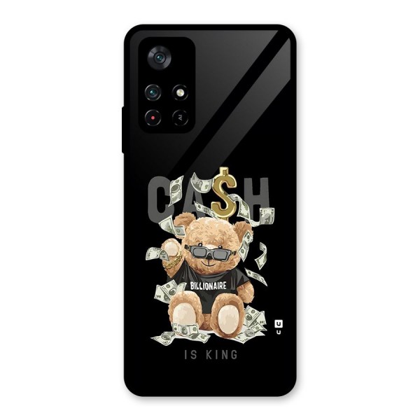 Billionaire Teddy Glass Back Case for Poco M4 Pro 5G