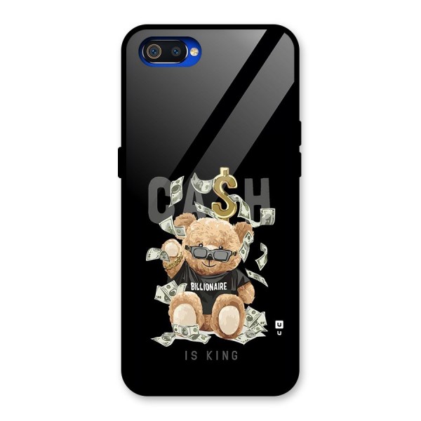 Billionaire Teddy Glass Back Case for Realme C2