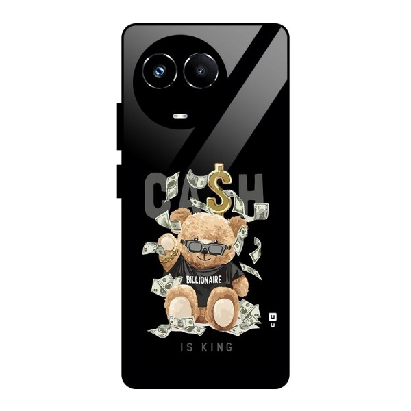 Billionaire Teddy Glass Back Case for Realme Narzo 60X