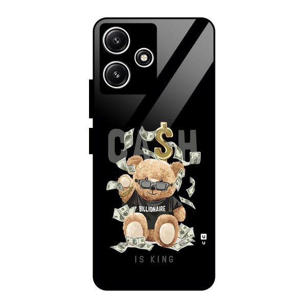 Billionaire Teddy Glass Back Case for Redmi 12 5G