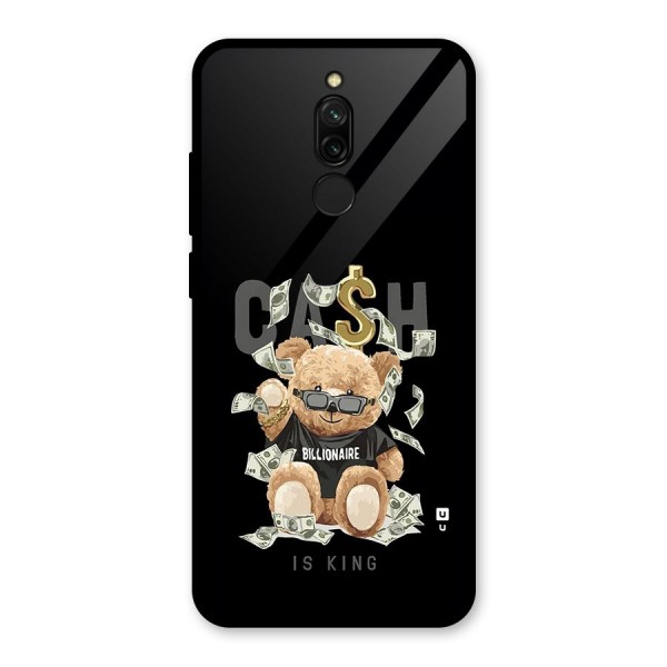 Billionaire Teddy Glass Back Case for Redmi 8