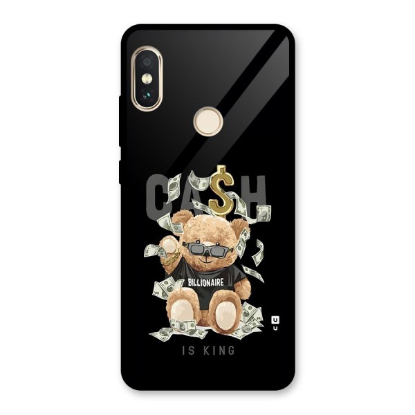 Billionaire Teddy Glass Back Case for Redmi Note 5 Pro