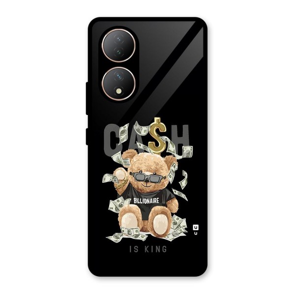 Billionaire Teddy Glass Back Case for Vivo T2