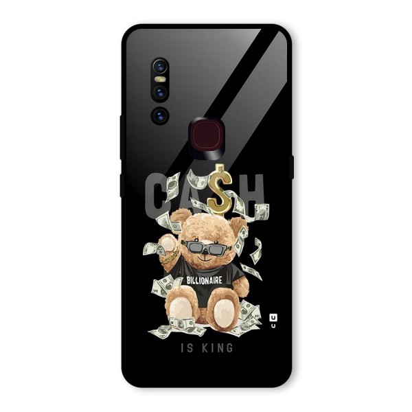 Billionaire Teddy Glass Back Case for Vivo V15