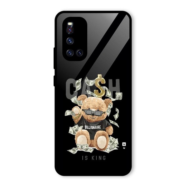 Billionaire Teddy Glass Back Case for Vivo V19