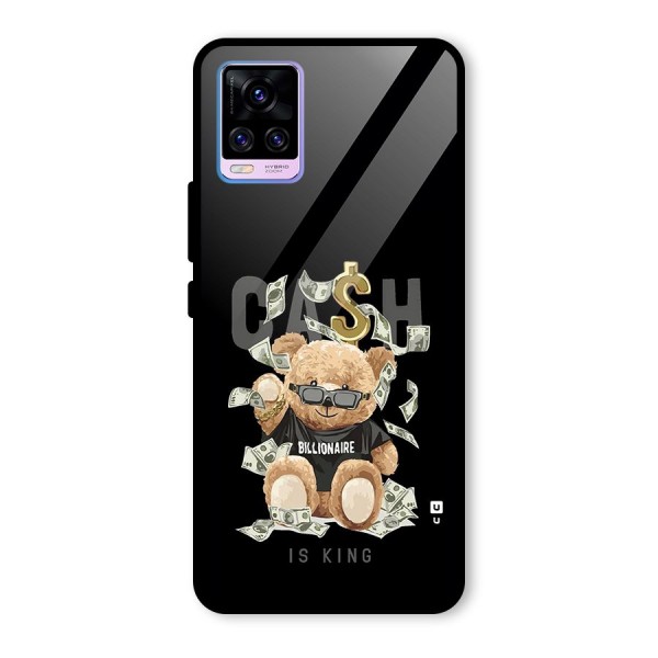 Billionaire Teddy Glass Back Case for Vivo V20 Pro