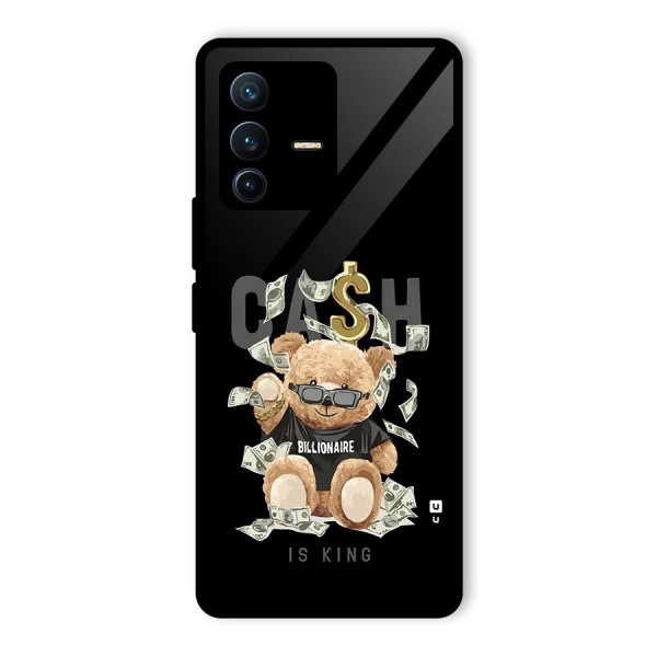 Billionaire Teddy Glass Back Case for Vivo V23 Pro