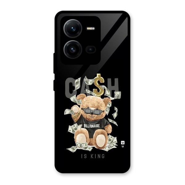 Billionaire Teddy Glass Back Case for Vivo V25