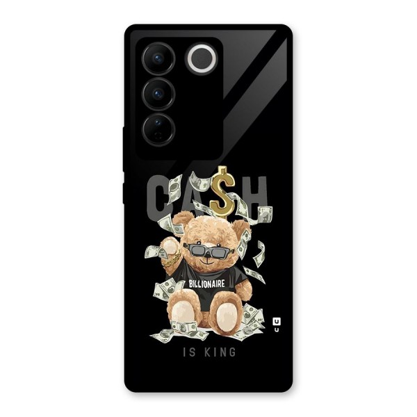 Billionaire Teddy Glass Back Case for Vivo V27